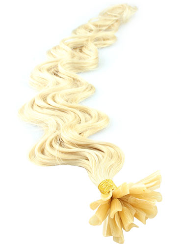 I&K Pre Bonded Nail Tip Human Hair Extensions - Body Wave #24-Light Blonde 18 inch