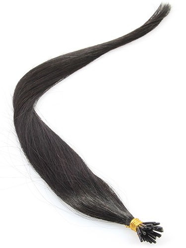I&K Pre Bonded Stick Tip Human Hair Extensions #1B-Natural Black 18 inch