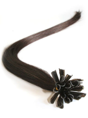 I&K Pre Bonded Nail Tip Human Hair Extensions #2-Darkest Brown 18 inch