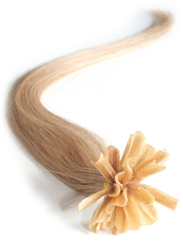 I&K Pre Bonded Nail Tip Human Hair Extensions #22-Medium Blonde 18 inch