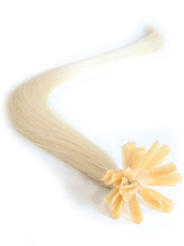 I&K Pre Bonded Nail Tip Human Hair Extensions #60-Platinum Blonde 18 inch
