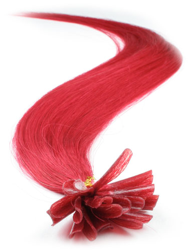 I&K Pre Bonded Nail Tip Human Hair Extensions #Red 22 inch
