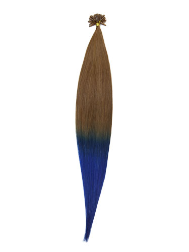 I&K Pre Bonded Nail Tip Human Hair Extensions #T6/Blue 14 inch