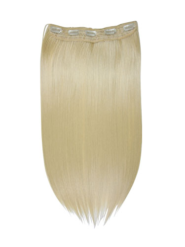 I&K Clip In Synthetic One Piece Hair Extensions #613-Lightest Blonde 24 inch