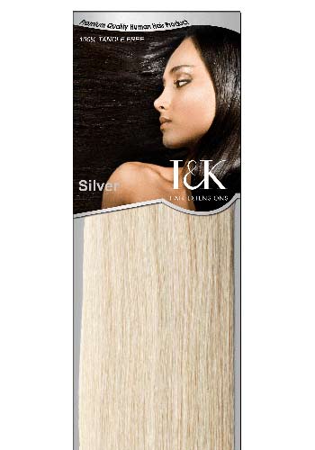 I&K Clip In Synthetic Mix Hair Extensions - Full Head #613-Lightest Blonde 18 inch