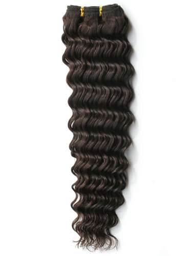 I&K Gold Weave Deep Wave Human Hair Extensions #2-Darkest Brown 22 inch