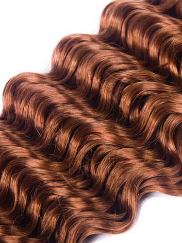 I&K Gold Weave Deep Wave Human Hair Extensions #30-Auburn 22 inch