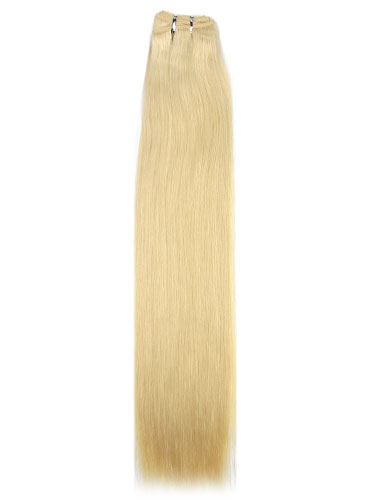 I&K Cuticle Weft Remy Hair Extensions #613-Lightest Blonde 18 inch