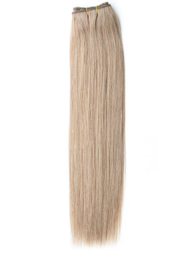 I&K Gold Weave Straight Human Hair Extensions #18-Ash Blonde 14 inch