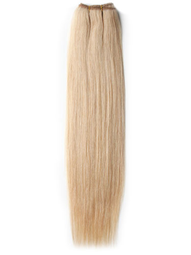 I&K Gold Weave Straight Human Hair Extensions #24-Light Blonde 14 inch
