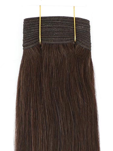 I&K Gold Weave Straight Human Hair Extensions #2-Darkest Brown 14 inch
