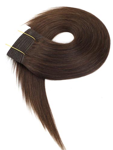 I&K Gold Weave Straight Human Hair Extensions #2-Darkest Brown 18 inch