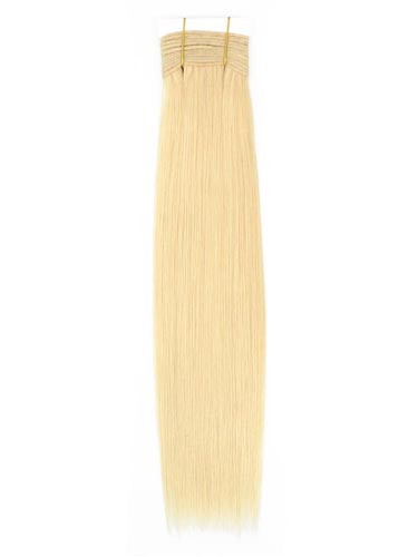 I&K Gold Weave Straight Human Hair Extensions #613-Lightest Blonde 14 inch