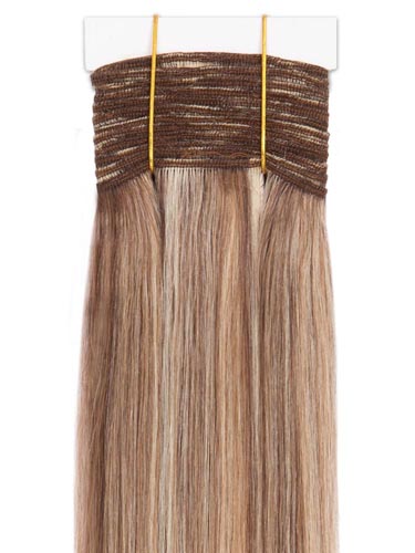 I&K Gold Weave Straight Human Hair Extensions #6/613 18 inch