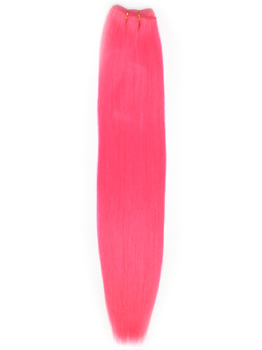 I&K Gold Weave Straight Human Hair Extensions #Pink 18 inch