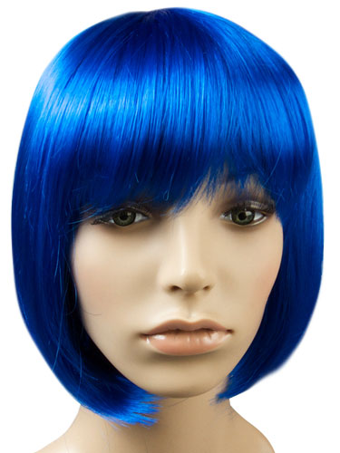 I&K Party Wig Single Colour #Blue