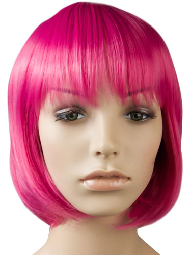 I&K Party Wig Single Colour #Pink