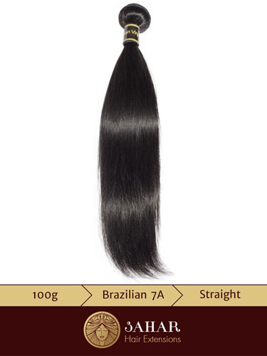 I&K Virgin Brazilian Virgin Weft Hair Extensions - Straight [7A] (100g) 10 inch