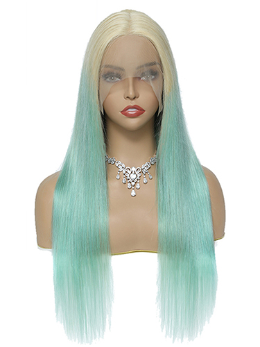 Sahar Tara Straight Human Hair Lace Front T Part Wig #T613-AQUA