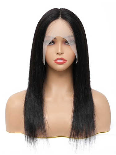Sahar Tara Straight Human Hair Lace Front T Part Wig #Natural Black