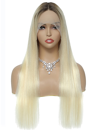 Sahar Tara Straight Human Hair Lace Front T Part Wig #T1b-613
