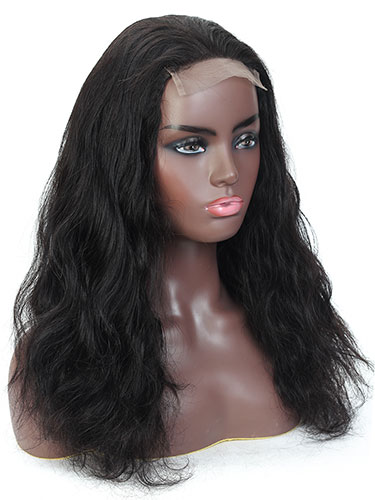 Sahar Kayla Body Wave Human Hair Lace Closure 4X4" Wig #1B Natural Black