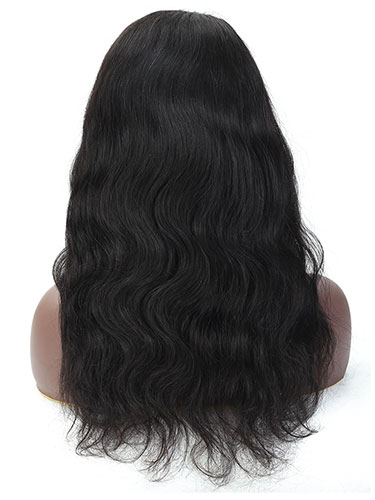 Sahar Kayla Body Wave Human Hair Lace Closure 4X4" Wig #1B Natural Black