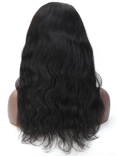 Sahar Kayla Body Wave Human Hair Lace Front 13X4" Wig #1B Natural Black