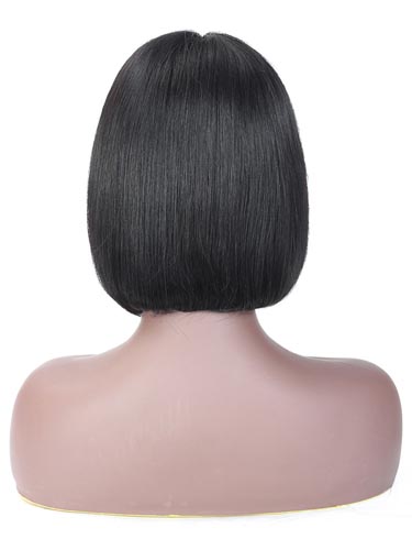 Sahar Kylee Straight Human Hair Wig T-Shape Lace #Natural Black 14inch