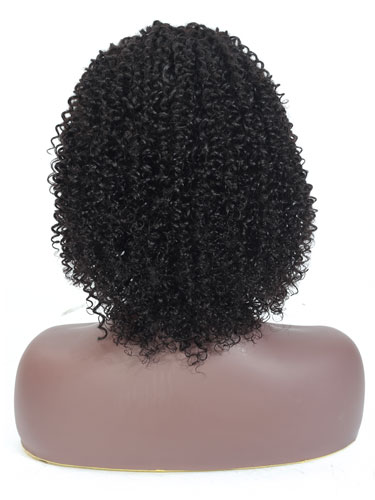 Sahar Tami Jerry Curl Human Hair Lace Front 13X4" Wig #1B Natural Black