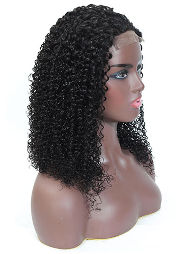 Sahar Tami Jerry Curl Human Hair Lace Closure 4X4" Wig #1B Natural Black