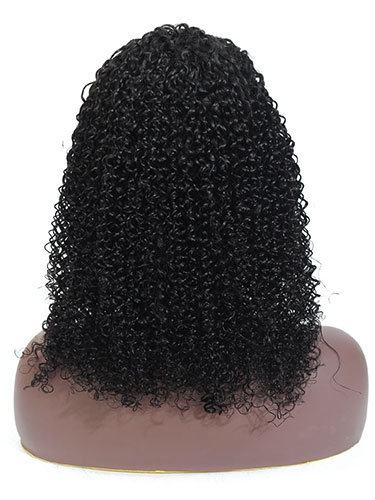 Sahar Tami Jerry Curl Human Hair Lace Closure 4X4" Wig #1B Natural Black