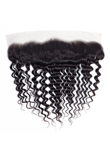 Sahar Slay Human Hair Front Lace Closure 4" x 13" (6A) - Deep Wave