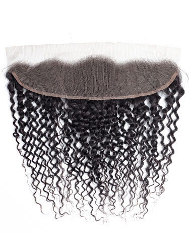 Sahar Slay Human Hair Front Lace Closure 4" x 13" (6A) - Jerry Curl