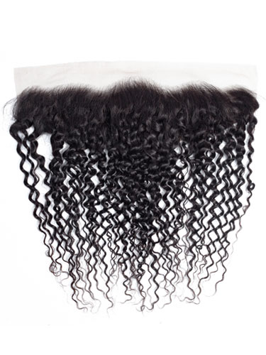 Sahar Slay Human Hair Front Lace Closure 4" x 13" (6A) - Jerry Curl