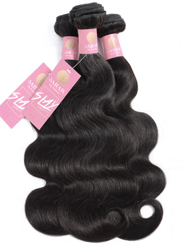 Sahar Slay Human Hair Extensions Bundle (6A) - #Natural Black Body Wave