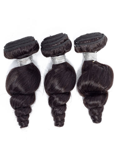 Sahar Slay Human Hair Extensions Bundle (6A) - #Natural Black Loose Wave