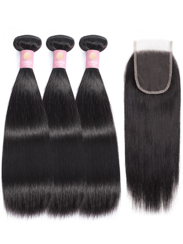 Sahar Slay Human Hair Extensions Bundle (6A) - #Natural Black Straight