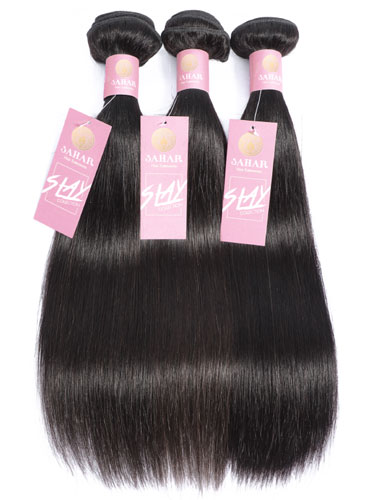 Sahar Slay Human Hair Extensions Bundle (6A) - #Natural Black Straight