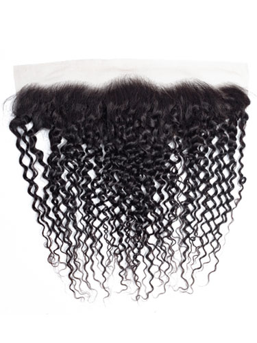 Sahar Essential Virgin Remy Human Hair Front Lace Closure 4" x 13" (8A) - Jerry Curl