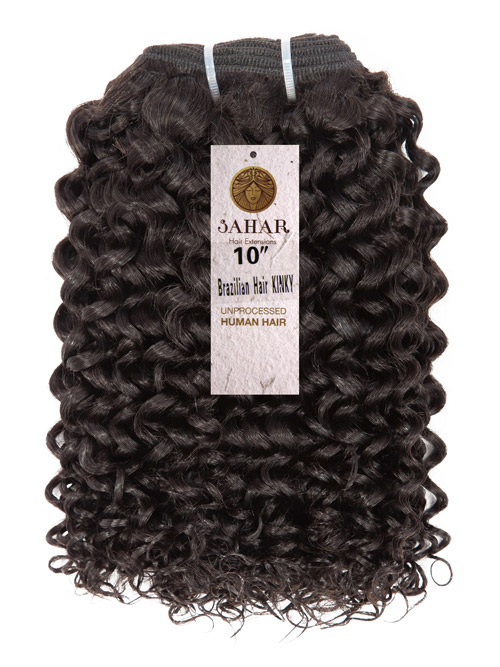 Sahar Essential Virgin Remy Human Hair Extensions 100g (8A) - Kinky #1B-Natural Black 8 inch