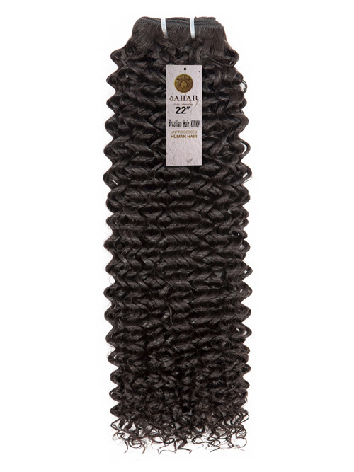 Sahar Essential Virgin Remy Human Hair Extensions 100g (8A) - Kinky #1B-Natural Black 22 inch