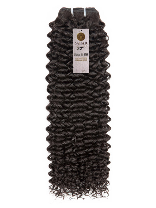 Sahar Essential Virgin Remy Human Hair Extensions 100g (8A) - Kinky #1B-Natural Black 26 inch