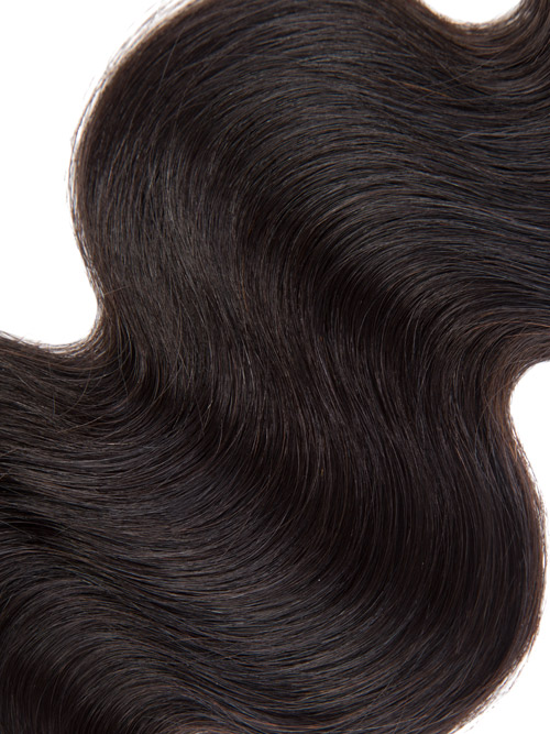 Sahar Essential Virgin Remy Human Hair Extensions 100g (8A) - Body Wave #1B-Natural Black 12 inch