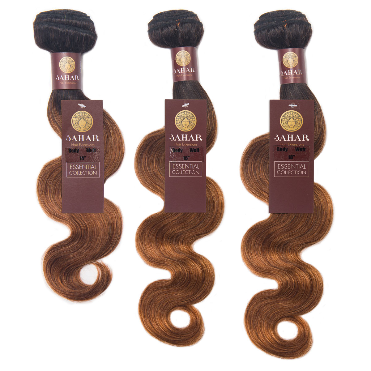 Sahar Essential Virgin Remy Human Hair Extensions Bundle (8A) - #OT30 Body Wave