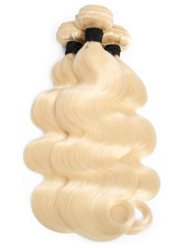 Sahar Essential Virgin Remy Human Hair Extensions Bundle (8A) - #613 Body Wave 10"+12"+14" Closure 4x4" 12"