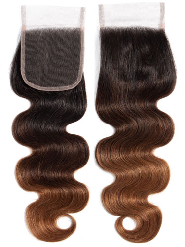 Sahar Essential Virgin Remy Human Hair Extensions Bundle (8A) - #T1B/4/30 Body Wave