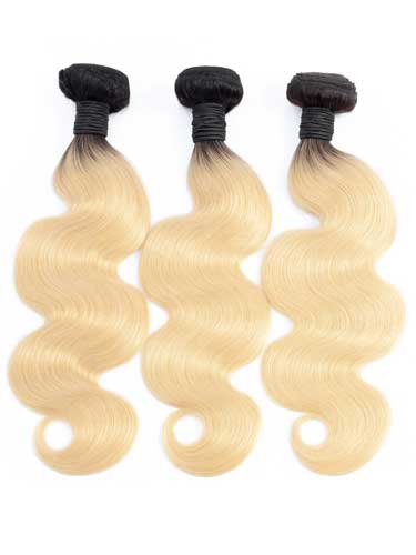 Sahar Essential Virgin Remy Human Hair Extensions Bundle (8A) - #OT613 Body Wave 14"+16"+18" Frontal 4X13" 14"