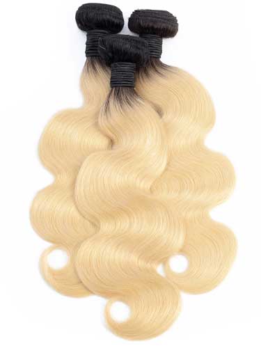 Sahar Essential Virgin Remy Human Hair Extensions Bundle (8A) - #OT613 Body Wave 10"+12"+14" Frontal 4X13" 12"