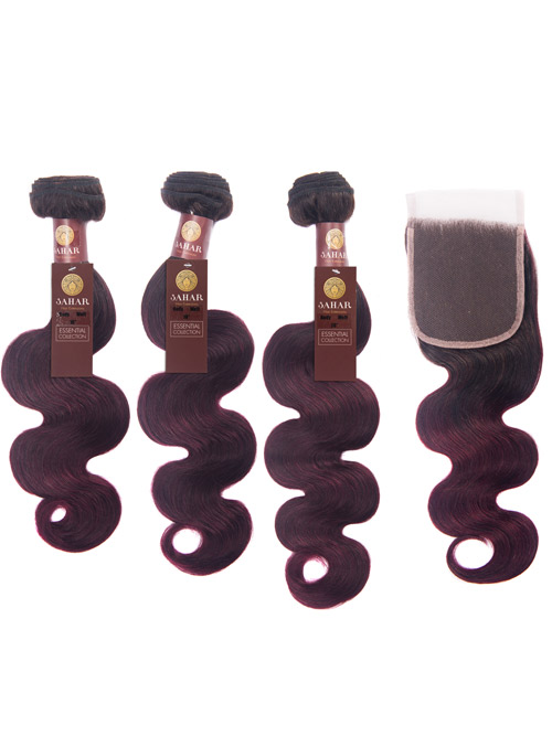 Sahar Essential Virgin Remy Human Hair Extensions Bundle (8A) - #OT99J Body Wave